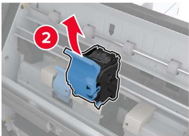 LEXMARK CS921DE - Remplacement de la cartouche d'agrafes dans l'unité de finition de livre - 3