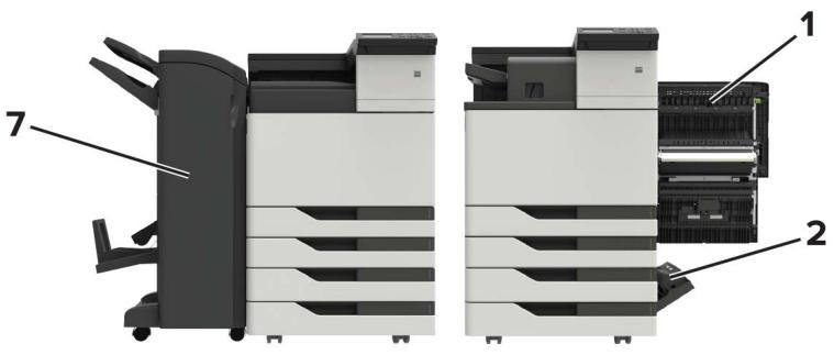 LEXMARK CS921DE - Identification des zones de bourrage - 1