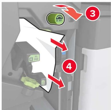LEXMARK CS921DE - Bourrage papier au niveau de l'unité de finition de livret - 7
