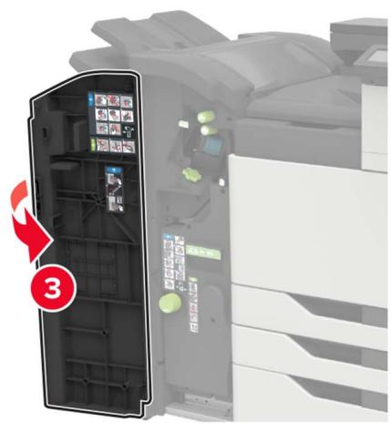 LEXMARK CS921DE - Installation de l'unité de finition d'agrafage/perforation ou l'unité de finition de livret - 10
