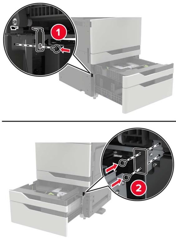 LEXMARK CS921DE - Ouvrez le tiroir, puis retirez les capots du rail et du support de montage. - 19