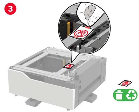 LEXMARK CS921DE - Installation du tiroir 2 x 500 ou 2 500 feuilles - 6