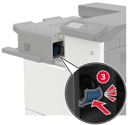LEXMARK CS921DE - Remplacement de la cartouche d'agrafes dans l'unité de finition d'agrafage - 7