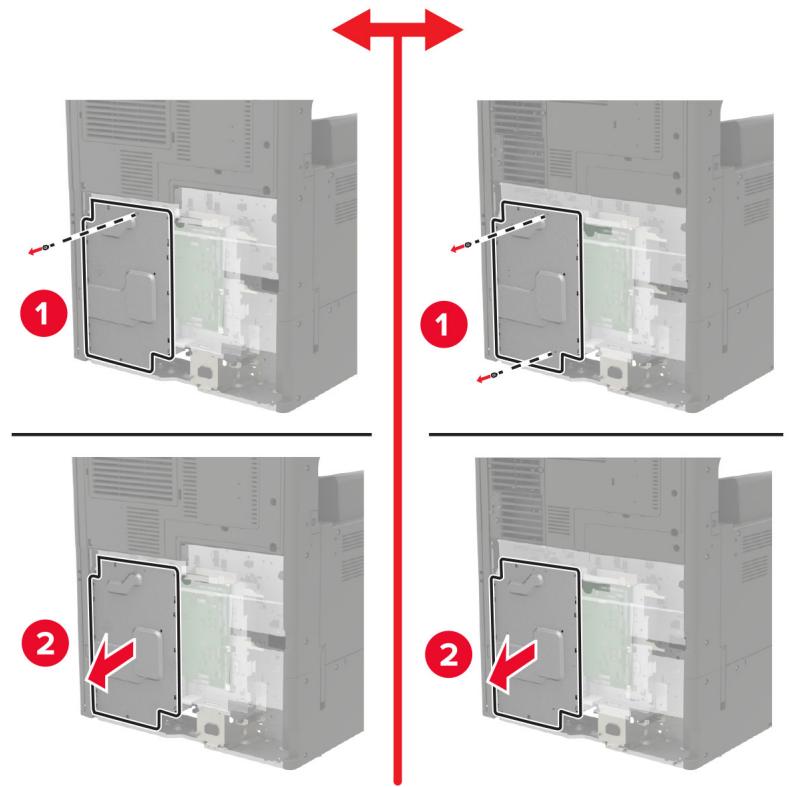 LEXMARK CS921DE - Installation d'une carte en option - 8