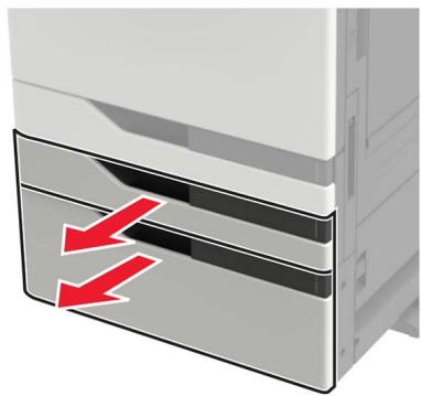 LEXMARK CS921DE - Installation du tiroir 2 x 500 ou 2 500 feuilles - 12