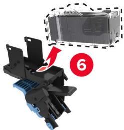 LEXMARK CS921DE - Remplacement de la cartouche d'agrafes dans l'unité de finition de livre - 7