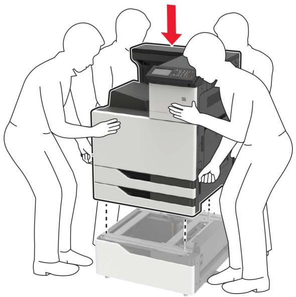 LEXMARK CS921DE - Installation du tiroir 2 x 500 ou 2 500 feuilles - 7