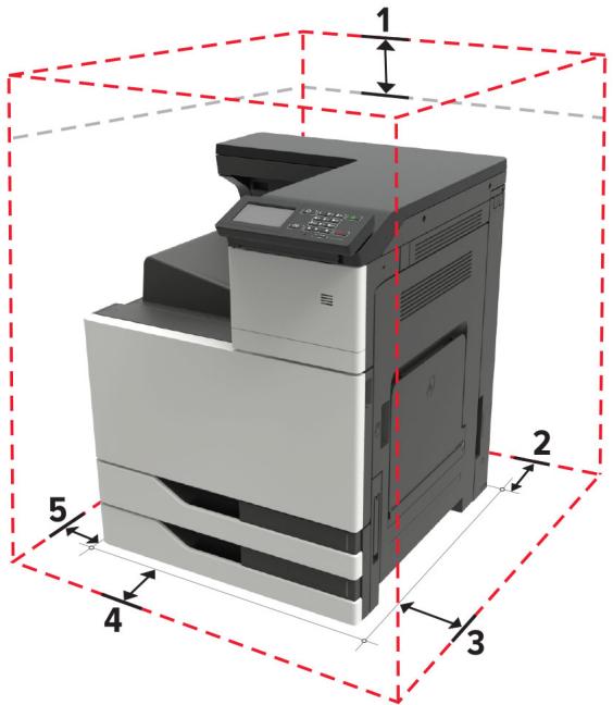 LEXMARK CS921DE - Sélection d'un emplacement pour l'imprimante - 3
