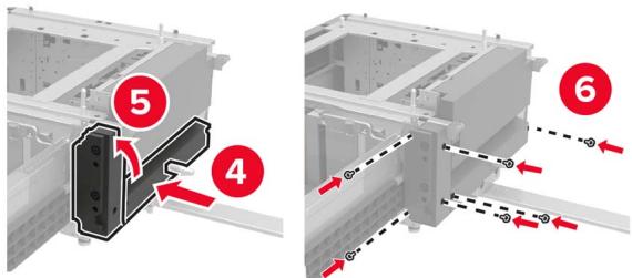 LEXMARK CS921DE - Ouvrez le tiroir, puis retirez les capots du rail et du support de montage. - 7