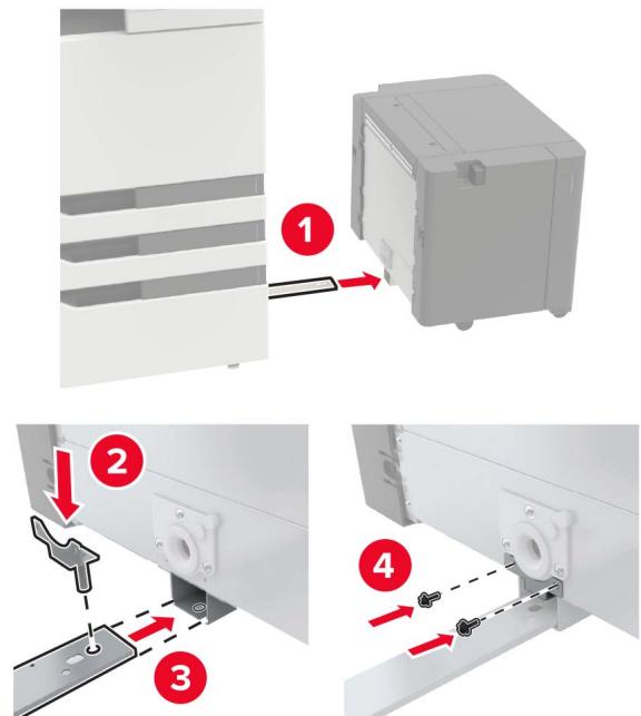 LEXMARK CS921DE - Ouvrez le tiroir, puis retirez les capots du rail et du support de montage. - 9