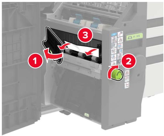 LEXMARK CS921DE - Bourrage papier au niveau de l'unité de finition de livret - 11