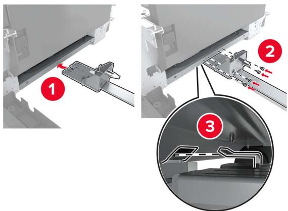 LEXMARK CS921DE - Ouvrez le tiroir, puis retirez les capots du rail et du support de montage. - 6