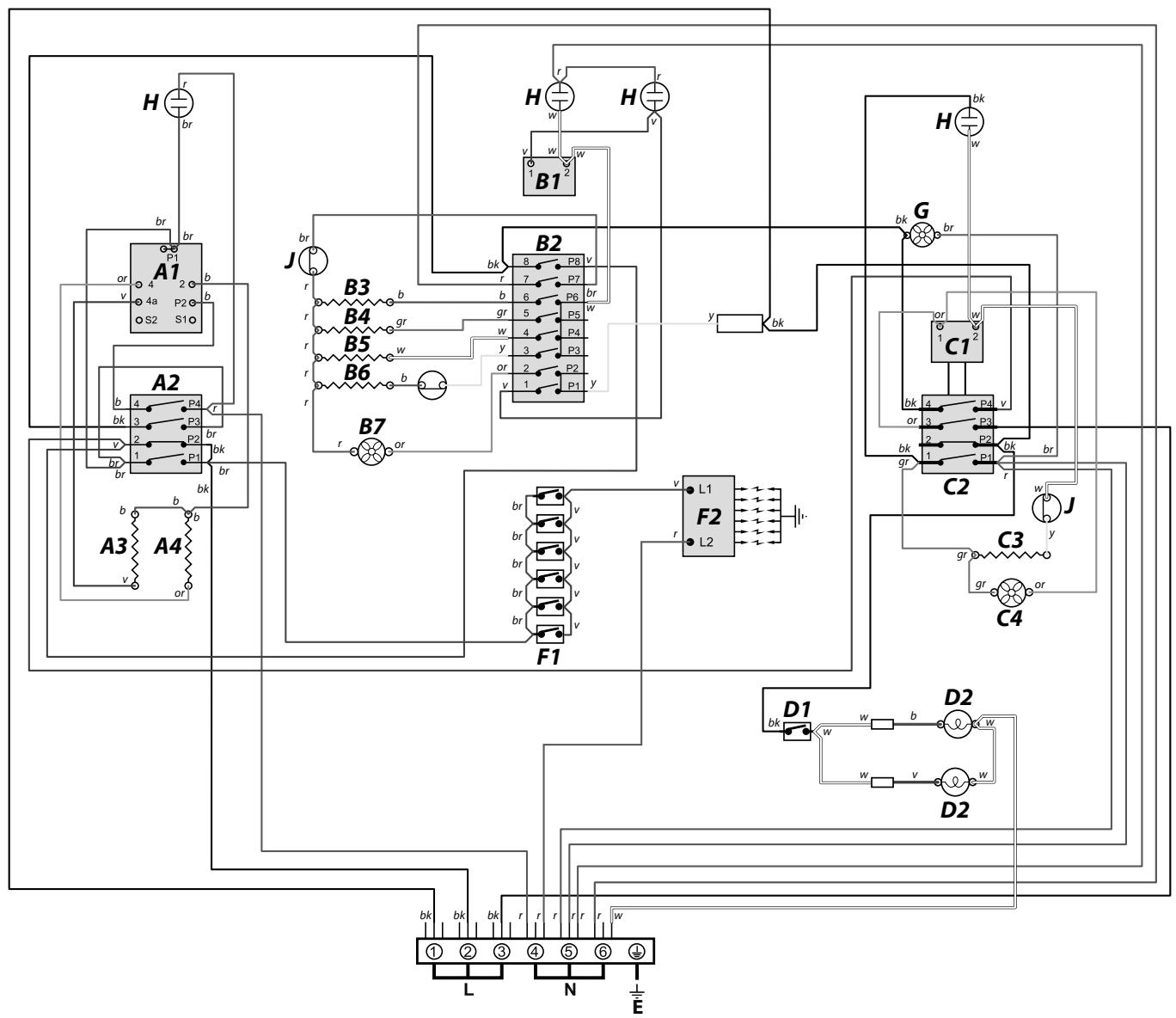 FALCON ELS100EICB/-EU  -  ELS100EIMG/-EU -  ELS100EISB/-EU - Schakelschemas - 1