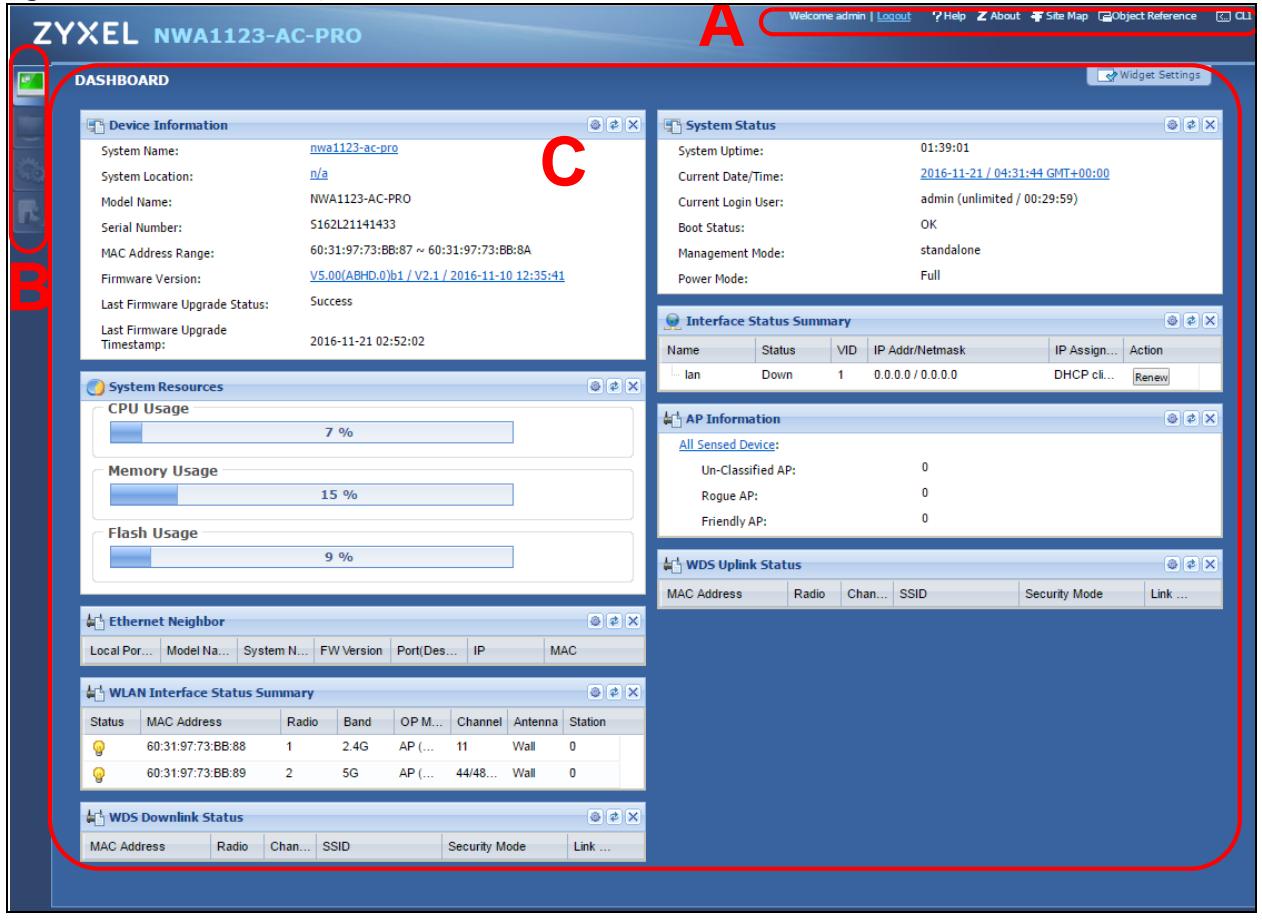 ZYXEL WAC6103D-I - Navigating the Web Configurator - 1