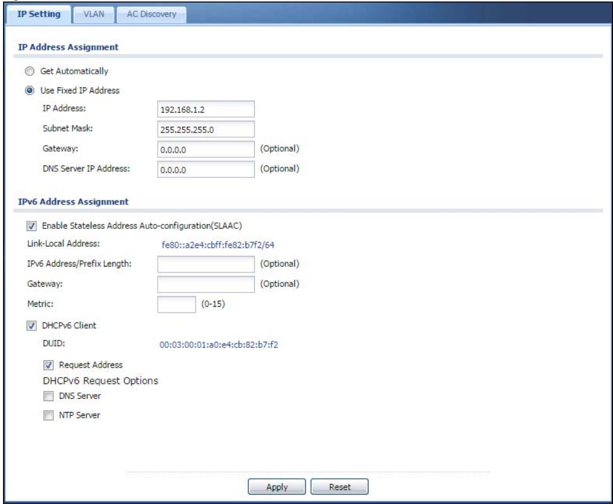 ZYXEL WAC6103D-I - IP Setting - 1