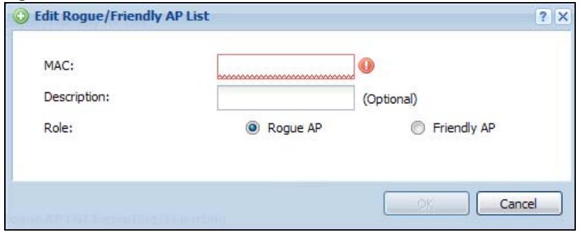 ZYXEL WAC6103D-I - Add/Edit Rogue/Friendly List - 1