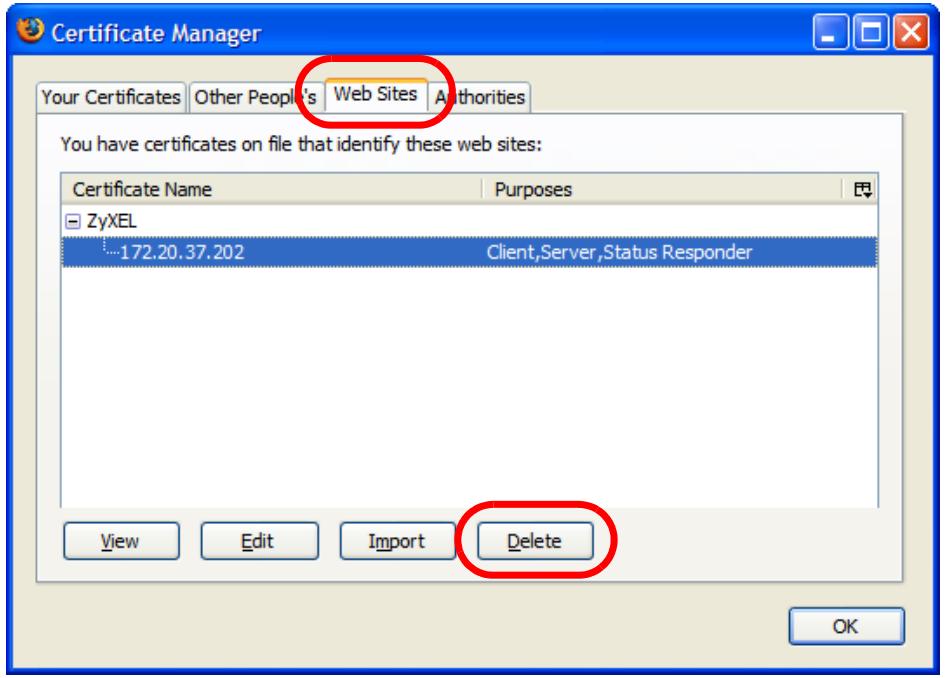 ZYXEL WAC6103D-I - In the Options dialog box, click Advanced > Encryption > View Certificates. - 2