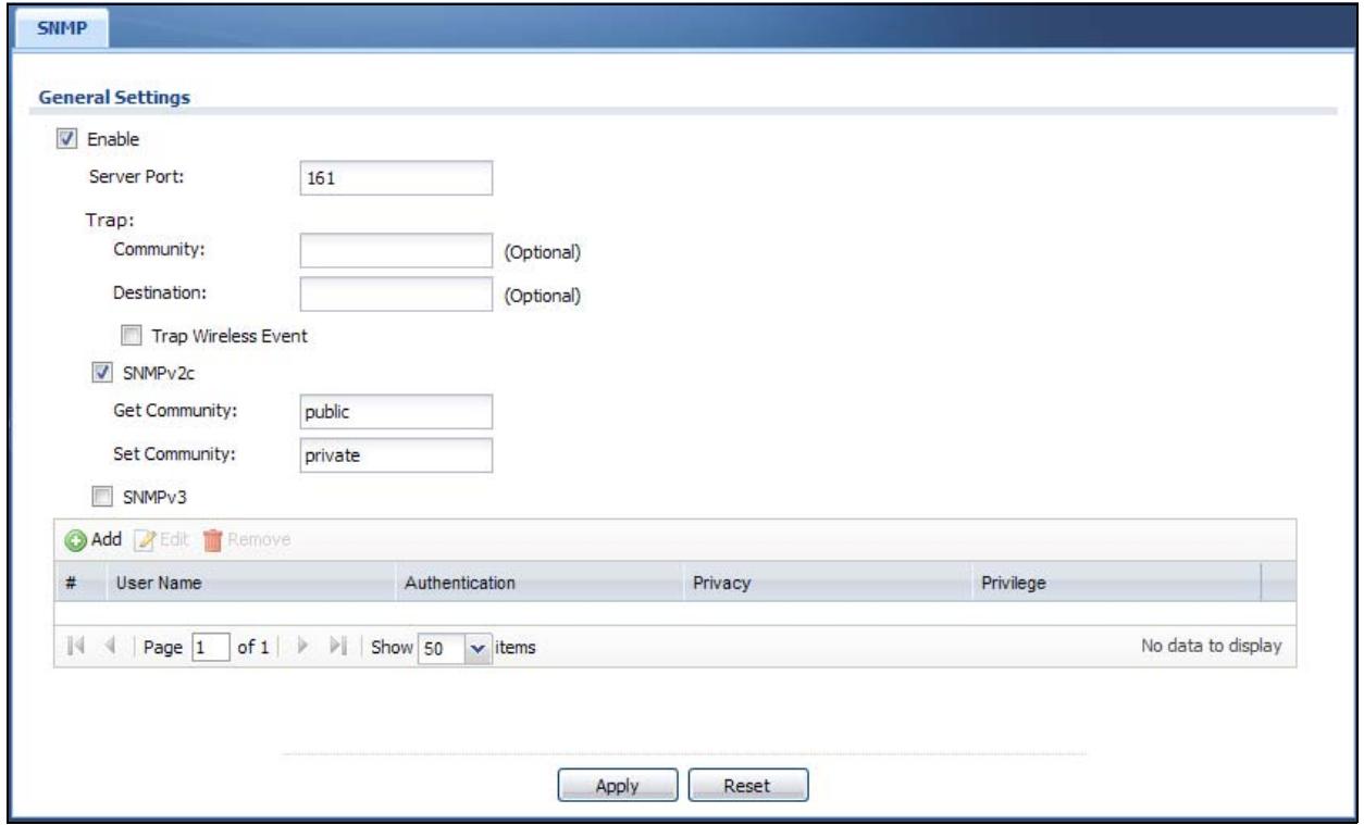 ZYXEL WAC6103D-I - Configuring SNMP - 1