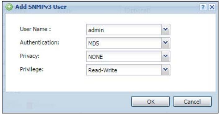 ZYXEL WAC6103D-I - Adding or Editing an SNMPv3 User Profile - 1