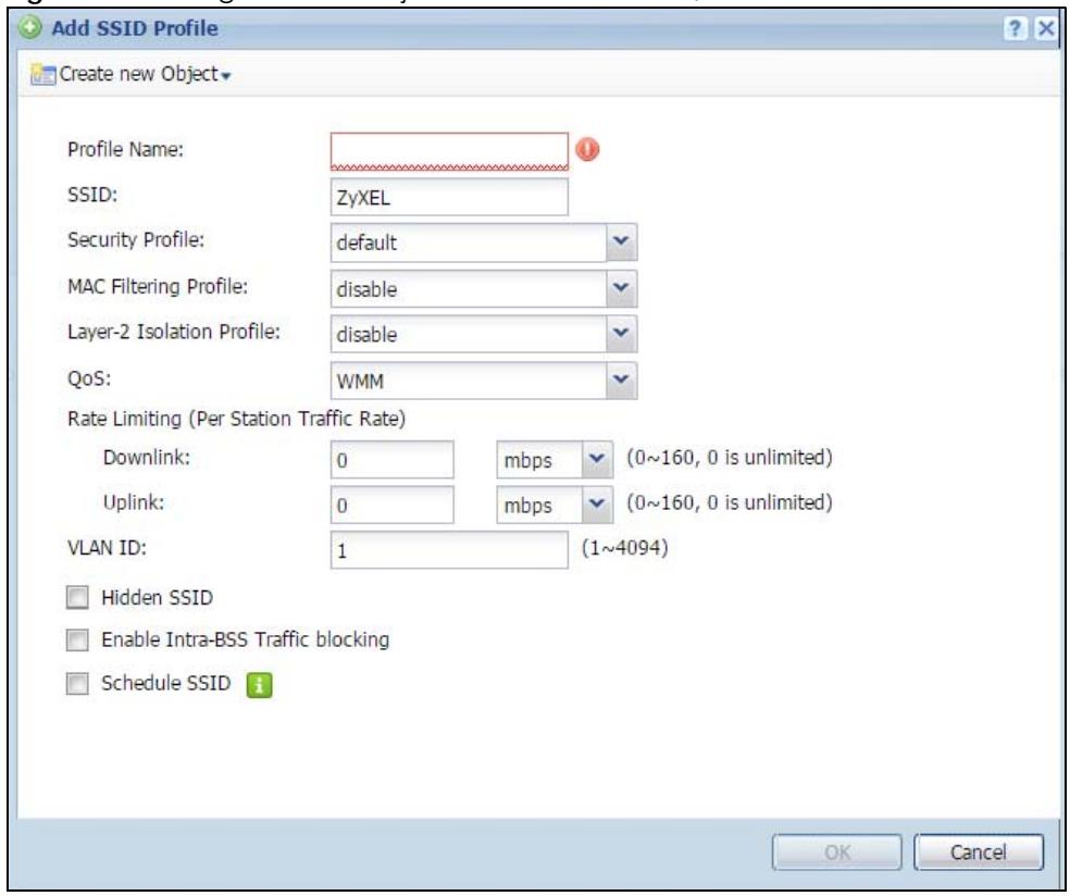 ZYXEL WAC6103D-I - Add/Edit SSID Profile - 1