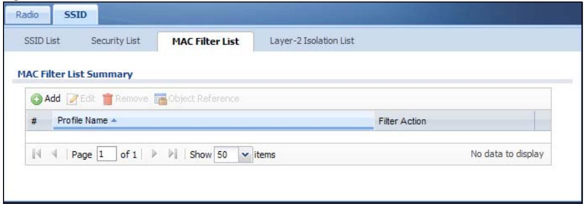 ZYXEL WAC6103D-I - MAC Filter List - 1