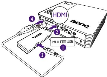 BENQ QCAST - Connection via HDMI port - 1