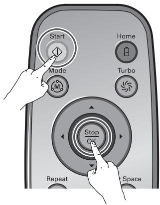 LG VR7428SP HOMBOT SQUARE - Utilisation de la télécommande - 1
