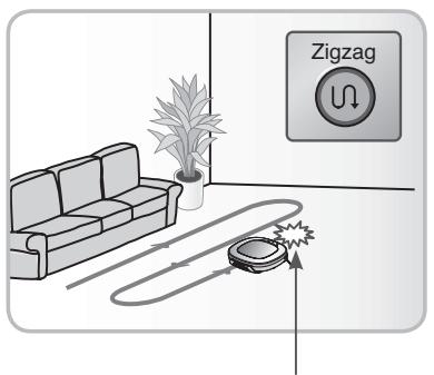 LG VR7428SP HOMBOT SQUARE - FONCTION DE RECHERCHE DE ZONES À NETTOYER - 3