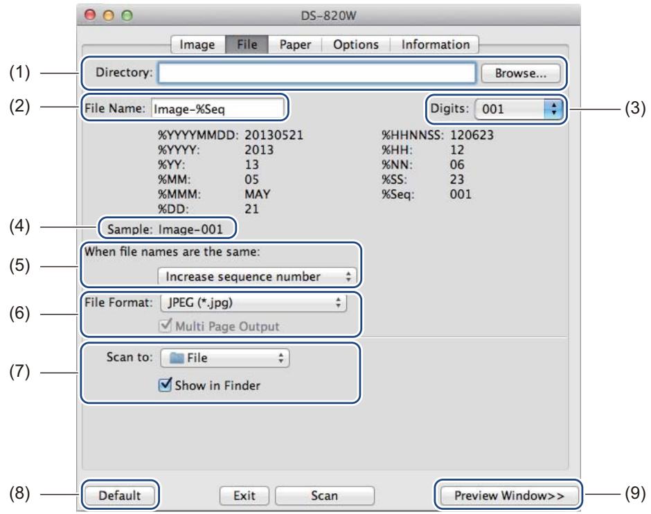 BROTHER DS-920DW - File settings - 1