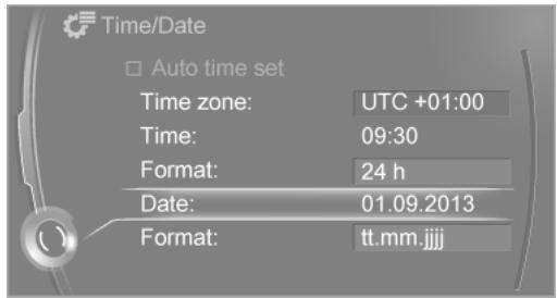 BMW I3 - Setting the clock - 4