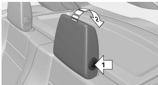 BMW I3 - Folding down head restraints - 2