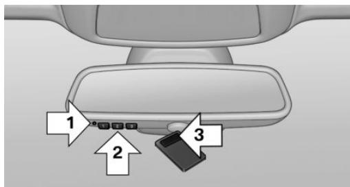 BMW I3 - Control elements on the interior rearview mirror - 1