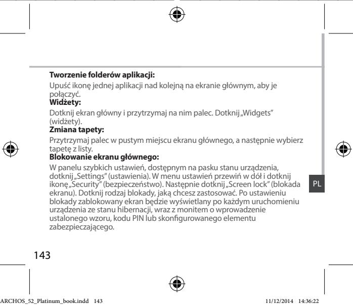ARCHOS 52 PLATINIUM - Usuwanie elementu: - 2