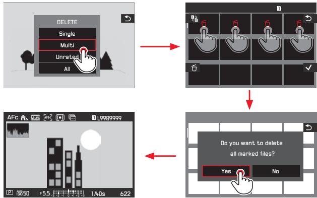 LEICA SL TYP 601 - Effacement de plusieurs enregistrements - 1
