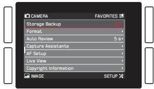 LEICA SL TYP 601 - Réglage des options de menu sans sous-menu - 3