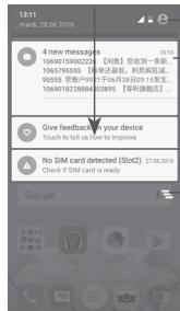 ALCATEL POP 4 - Volet des notifications - 1