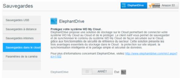 WD PERFORMANCE 7200 - Activation de la sauvegarde dans le cloud elephantdrive - 2