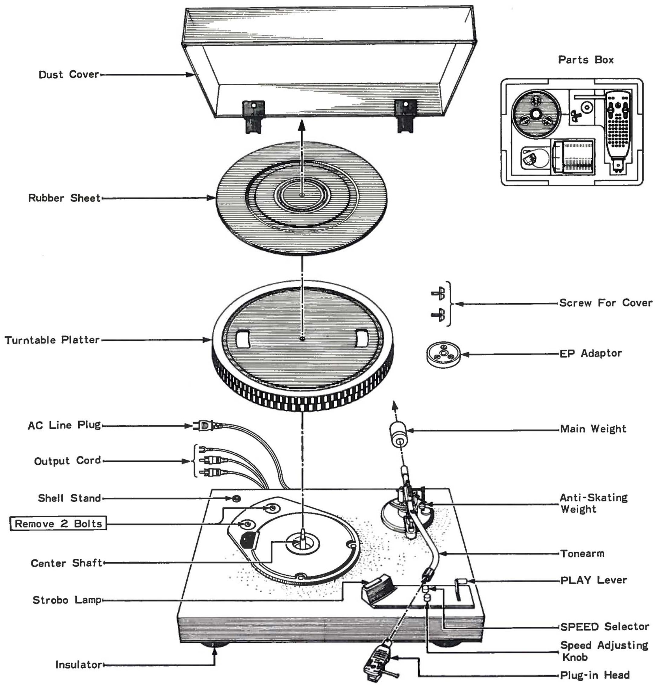 KENWOOD KD 2070 - PARTS NOMENCLATURE - 1