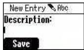 New Entry Abc Description: Save