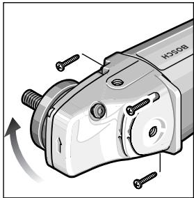 BOSCH PWS20-230 - Rotation de la tête de l'appareil - 1
