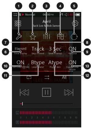 COWON M2 - Paramètres AUDIO - 1