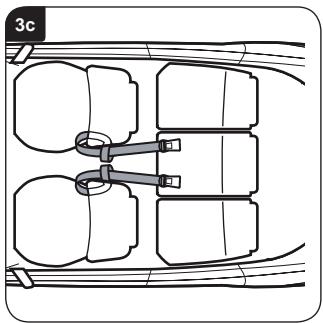 BRITAX HI WAY 2 - Installing your child seat (rearward facing) in rear middle seat - 3