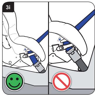 BRITAX HI WAY 2 - Installing your child seat (rearward facing) in rear middle seat - 9