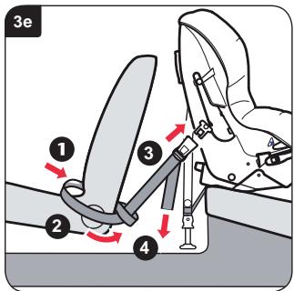 BRITAX HI WAY 2 - Installera bilbarnstolen (bakåtvänd användning) vid baksätets mellersta plats - 5
