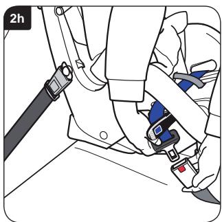 BRITAX HI WAY 2 - Installera bilbarnstolen (bakåtvänd användning) i baksätets sidosäte - 8