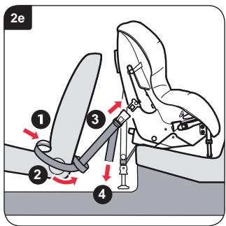 BRITAX HI WAY 2 - Installera bilbarnstolen (bakåtvänd användning) i baksätets sidosäte - 5