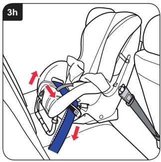 BRITAX HI WAY 2 - Installing your child seat (rearward facing) in rear middle seat - 8