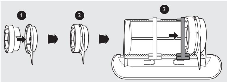 PHILIPS PASTAMAKER HR2355/09 - Storing the shaping discs and cleaning tools - 1