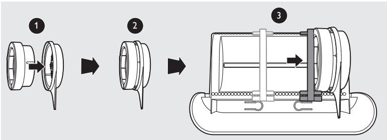 PHILIPS PASTAMAKER HR2355/09 - De vormschijven en schoonmaakhulpstukken opbergen - 1