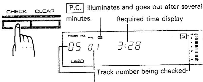 KENWOOD DP 8010 - Example of when the CHECK key is pressed - 1